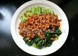 香菇肉末烧油菜