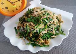 韭菜豆腐皮炒肉丝