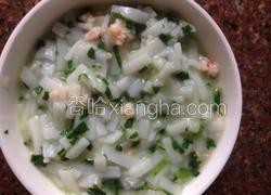 宝宝辅食~~虾沫油菜粿条