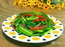 双椒炒蒜薹