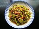 肉末雪菜野笋炒蚕豆的做法[图]