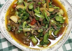 泡椒青菜炒牛肉