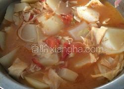 西红柿土豆炖豆皮