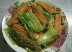 辣椒胡萝卜炒豆干