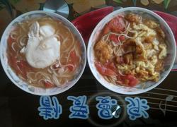 两种口味的番茄鸡蛋面