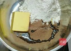 低糖可可巧克力豆麻薯面包圈的做法图解1