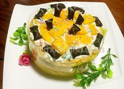 三层六寸芒果葡萄祼蛋糕