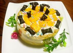 三层六寸芒果葡萄祼蛋糕