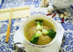 荸荠红萝卜小菜心肉饼汤