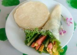 生菜火腿鸡蛋卷饼