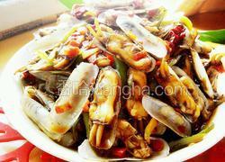 蒜味剁椒炒蛏子