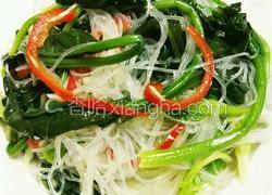 凉拌粉丝菠菜
