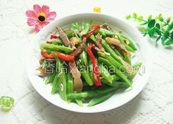 红椒四季豆炒腊肉
