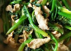 瘦肉炒芥兰