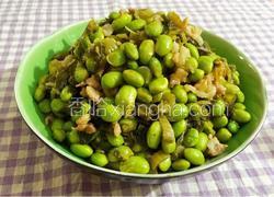 毛豆咸菜炒肉末