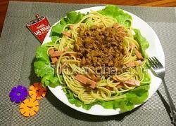 肉沫火腿青瓜拌意式面