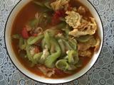 柿子鸡蛋丝瓜捞面的做法[图]
