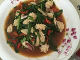 韭菜炒鱿鱼