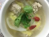 娃娃菜粉丝肉丸汤