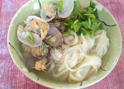 蛤蜊拌面条（简单早餐）
