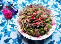 毛豆炒肉片