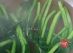 白灼里脊菜心的做法图解2