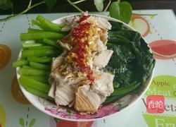 白灼里脊菜心的做法图解4