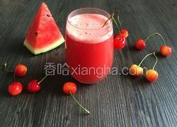 西瓜樱桃果汁