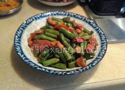 肉丝辣椒丝炒四季豆