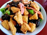 火腿木耳炒豆腐