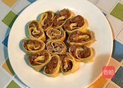 肉末鸡蛋卷的做法图解8