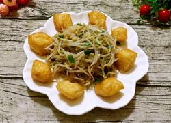 绿豆芽炒炸豆腐
