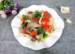 彩椒炒平菇