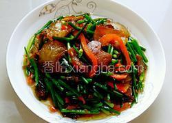 彩椒韭菜花炒酱腊肉