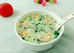 虾仁青菜粥