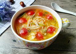 圣女果金针菇鸡蛋汤