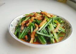 韭菜苔炒肉丝