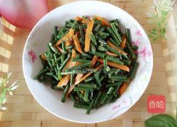 胡萝卜炒豇豆的做法图解4