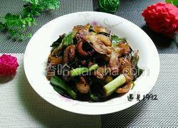 蒜苗焖猪头肉