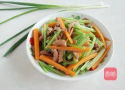 芹菜胡萝卜炒瘦肉的做法图解13