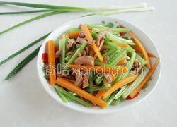 芹菜胡萝卜炒瘦肉