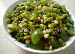 青椒炒毛豆玉米粒