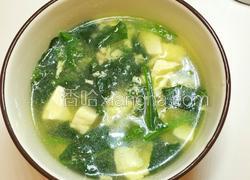 菠菜豆腐瘦肉海米蛋花汤