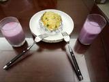 芝士鸡汁土豆泥 牛奶紫薯饮