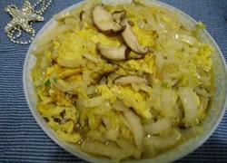 香菇鸡蛋炒白菜