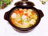 番茄绿豆芽肉丸汤