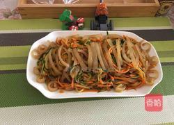 猪皮炒黄瓜胡萝卜的做法图解5