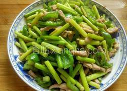 蒜苔炒肉丝