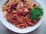 圆白菜肉丝炒面