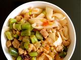 猪肉豆角丁打卤面